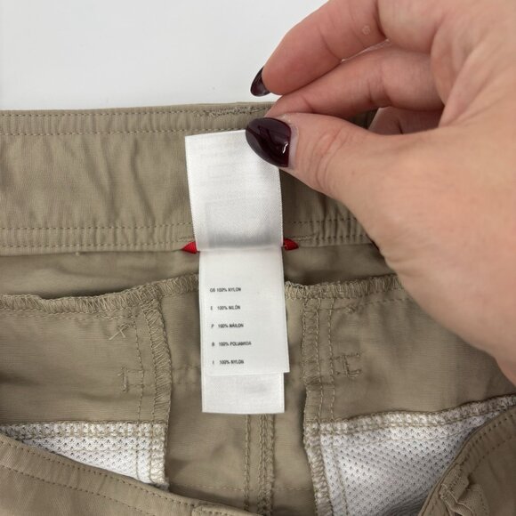 The North Face Convertible Outdoor Cargo Pants Womens Size 8 Tan Zip Off Leg - Picture 13 of 16